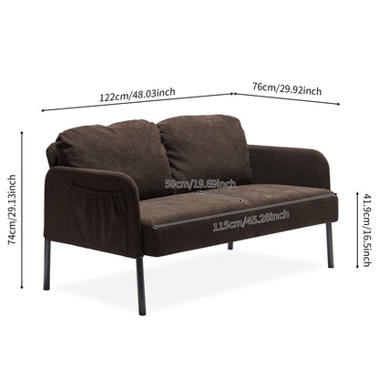 2 Seater Polyester Fabric Sofa, Modern Loveseat Sofa, Comfy Small Couches for Small Space Living Room, Bedroom, Office