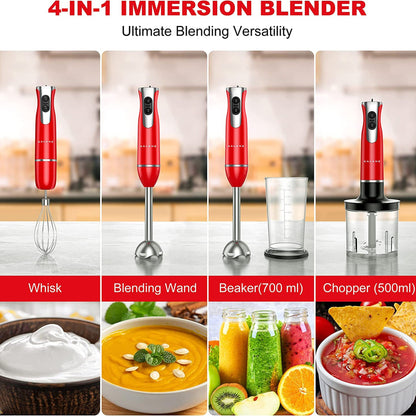 Multifunktions-Stabmixer im Retro-Stil mit 2 Geschwindigkeiten – Stabmixer