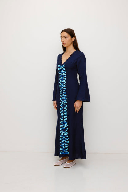 Zabelle Maxikleid - Tintenblau