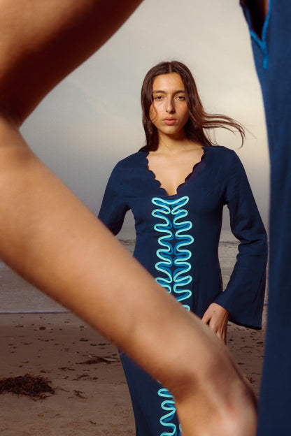 Zabelle Maxikleid - Tintenblau