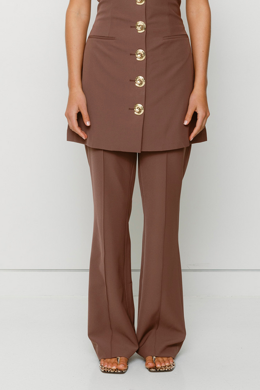Irida Bootcut-Hose – Schokolade