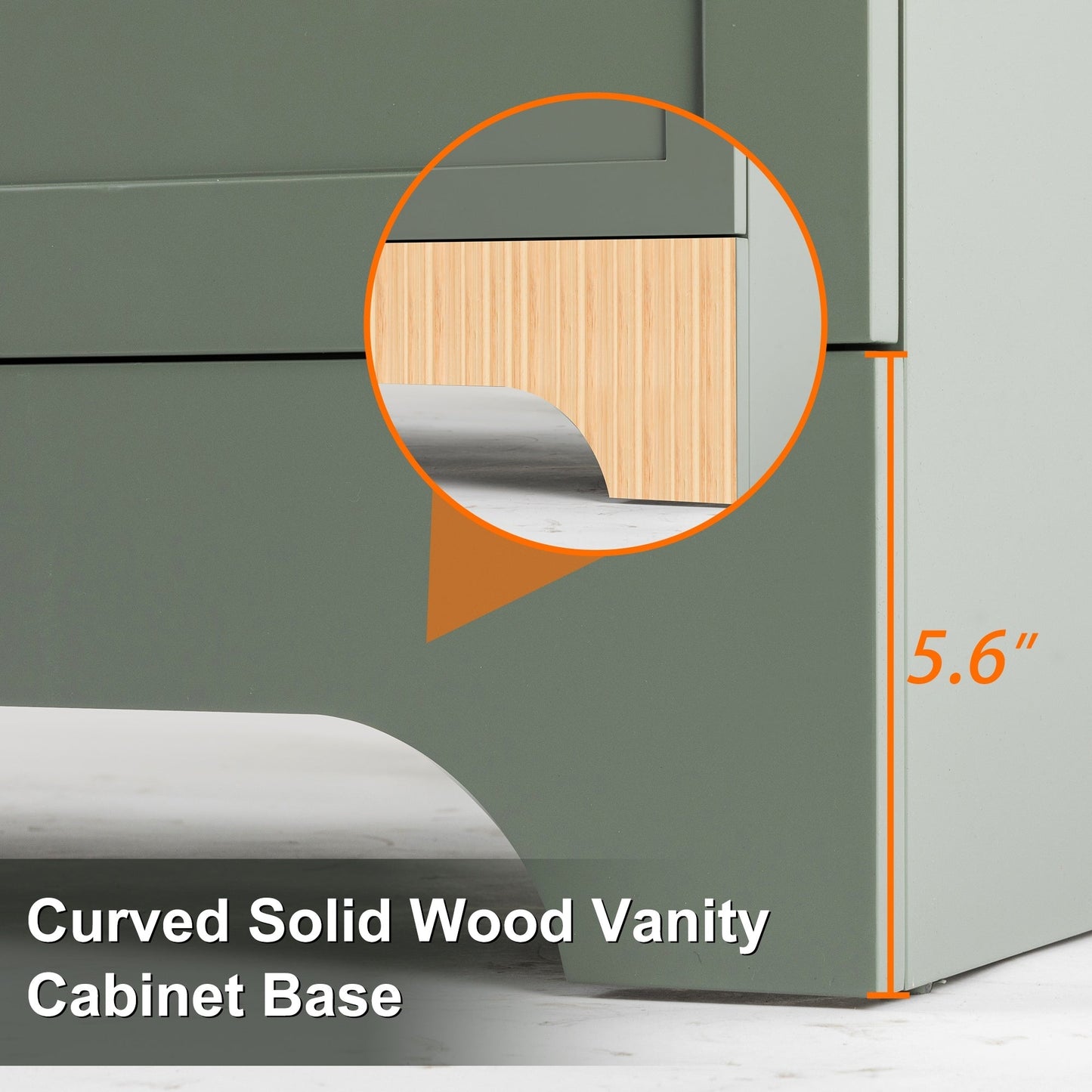 Wavy Line 30/36/48 Badezimmer-Waschtisch-Set mit Waschbecken und Wasserhahn