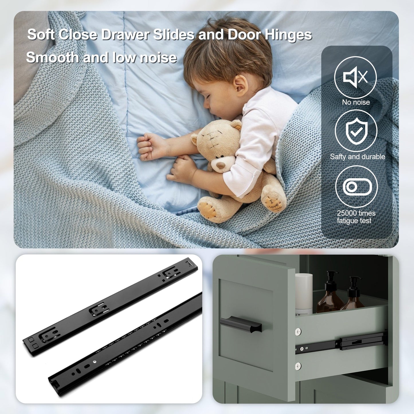 Wavy Line 30/36/48 Badezimmer-Waschtisch-Set mit Waschbecken und Wasserhahn