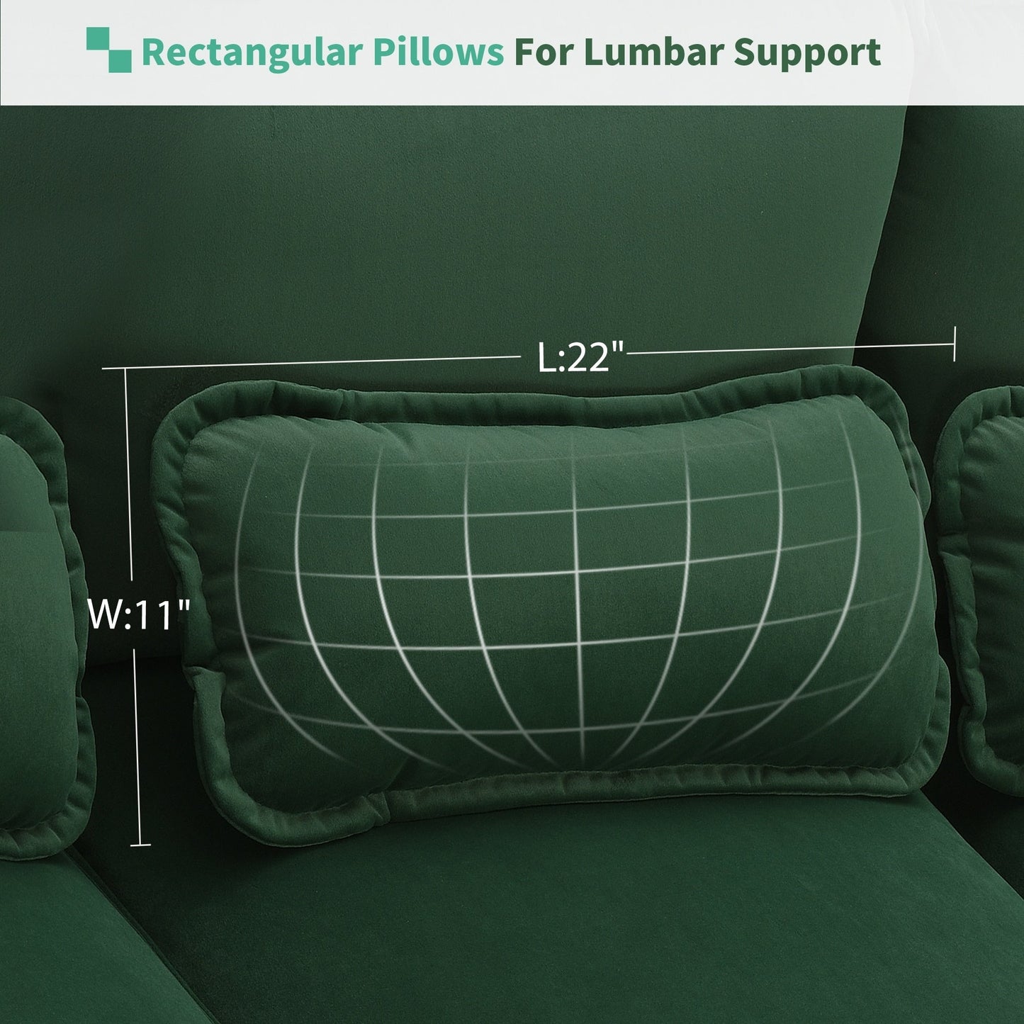 [VIDEO provided][New]109.8*55.9 Modern U-shaped Sectional Sofa with Waist Pillows,6-seat Upholstered Symmetrical Sofa Furniture