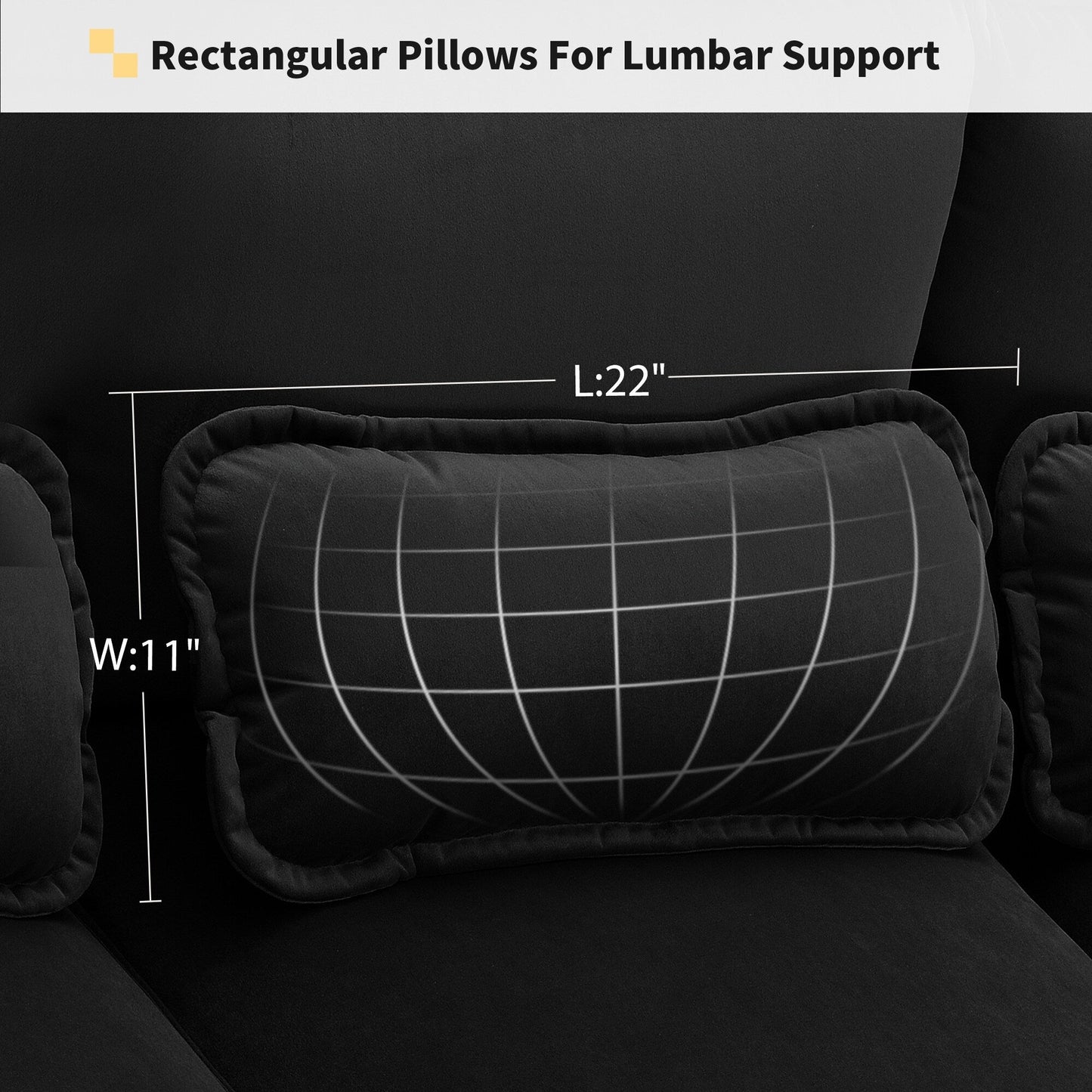 [VIDEO provided][New]109.8*55.9 Modern U-shaped Sectional Sofa with Waist Pillows,6-seat Upholstered Symmetrical Sofa Furniture
