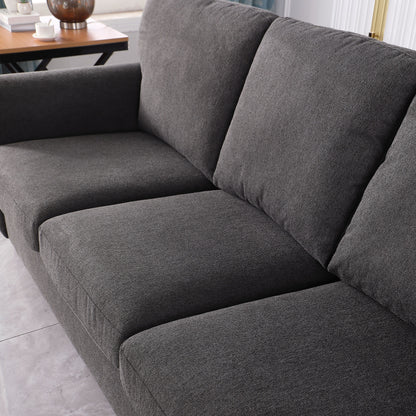 Wood Framed Chenille Fabric Sofa
