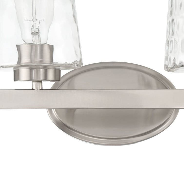 Modernes, dimmbares Badezimmer-Waschtischlicht mit 6 Lichtern und Kunstglas im Mid-Century-Stil – 51 Zoll