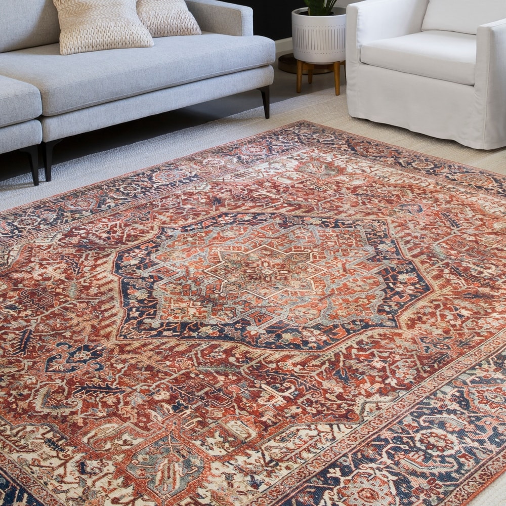 Alexander Home Isabelle Teppich mit traditionellem Vintage-Bordürendruck