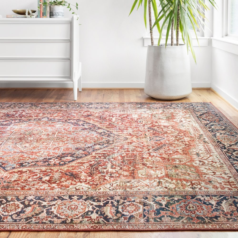 Alexander Home Isabelle Teppich mit traditionellem Vintage-Bordürendruck