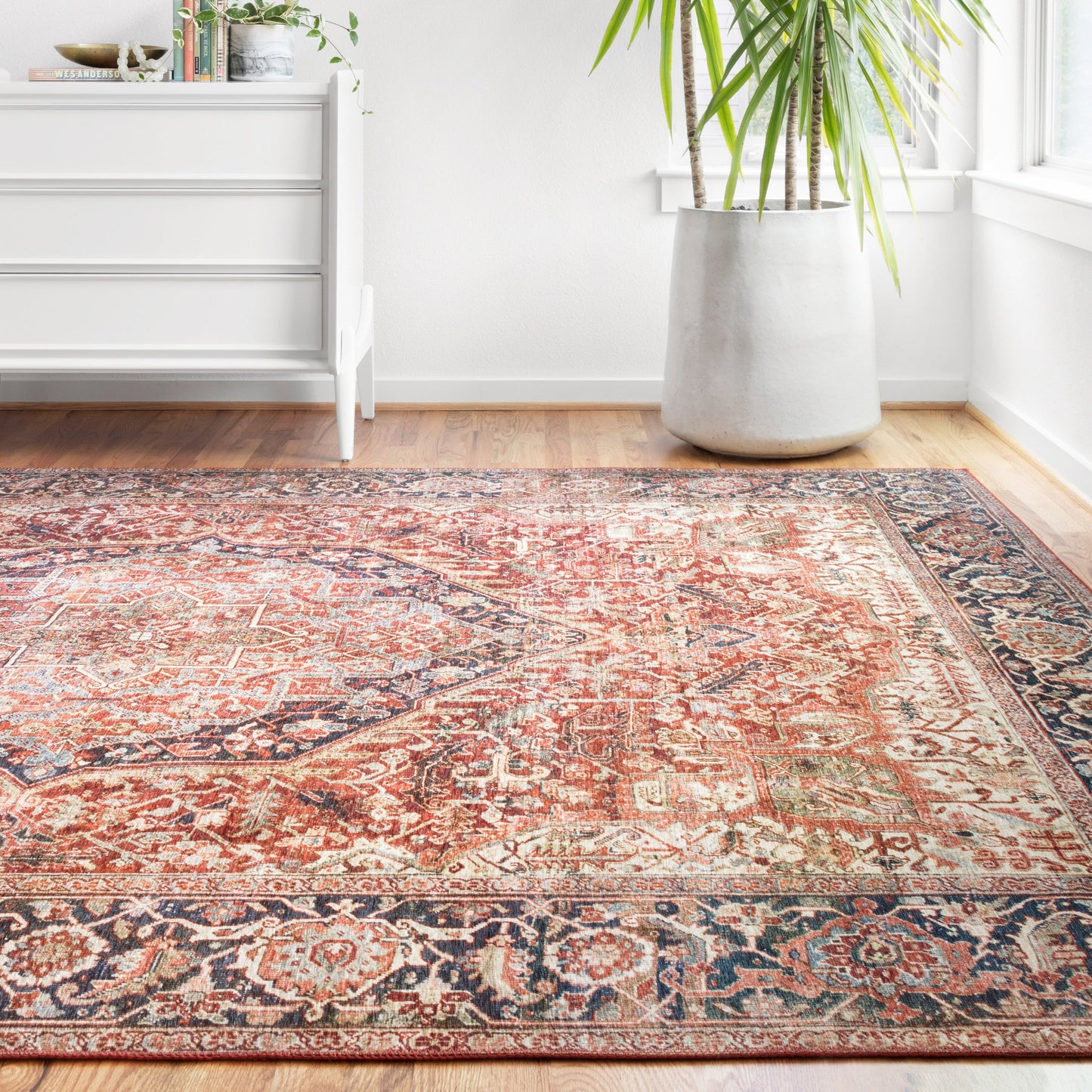Alexander Home Isabelle Teppich mit traditionellem Vintage-Bordürendruck
