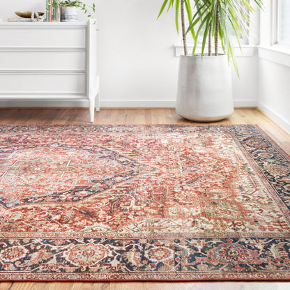 Alexander Home Isabelle Teppich mit traditionellem Vintage-Bordürendruck