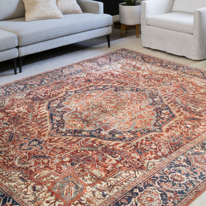 Alexander Home Isabelle Teppich mit traditionellem Vintage-Bordürendruck