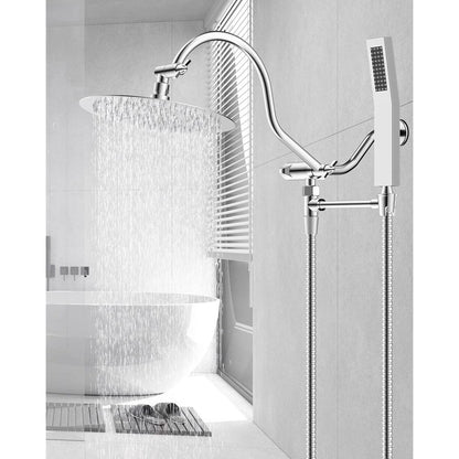 10-Zoll-Hochdruck-Regenduschkopf aus Metall mit Handbrause