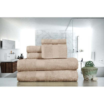 Luxuriöses 6-teiliges Handtuchset aus Baumwolle, 600 g/m², Badezimmerhandtuchset von Ample Decor