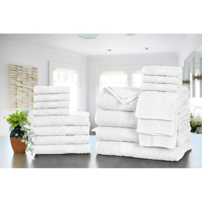 Luxuriöse Badezimmerhandtuch-Sets aus Baumwolle (600 g/m²) von Ample Decor – 18er-Set