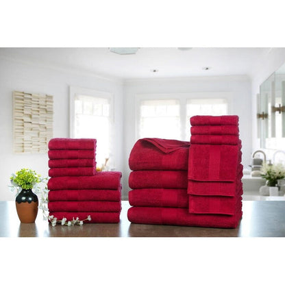 Luxuriöse Badezimmerhandtuch-Sets aus Baumwolle (600 g/m²) von Ample Decor – 18er-Set