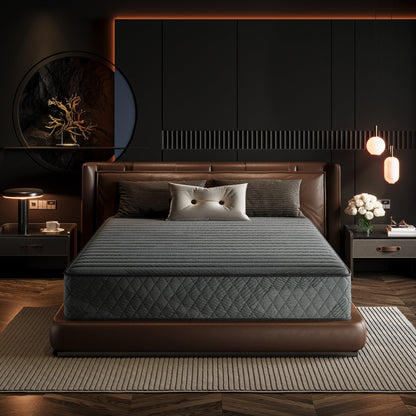 SweDrea 10 Zoll mittelfeste, mit Gel angereicherte Memory Foam-Hybridmatratze, kühlend und atmungsaktiv, mit CertiPUR-US, SGS und OEKO-TEX