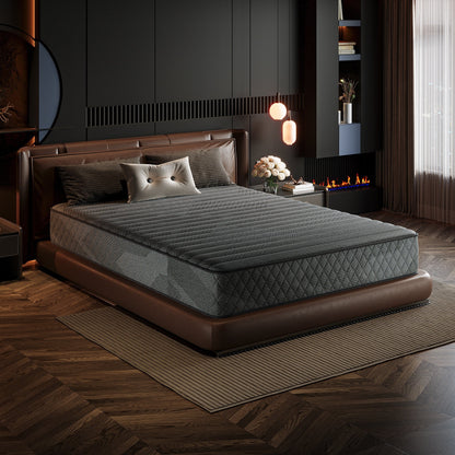 SweDrea 10 Zoll mittelfeste, mit Gel angereicherte Memory Foam-Hybridmatratze, kühlend und atmungsaktiv, mit CertiPUR-US, SGS und OEKO-TEX