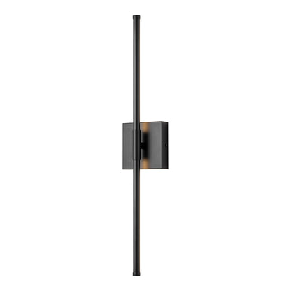 1-flammige, moderne, lange, lineare Wandleuchte in Schwarz/Gold/Nickel, dimmbare LED-Badezimmer-Waschtischleuchte