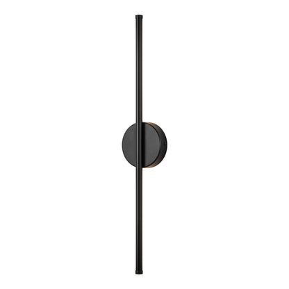 1-flammige, moderne, lange, lineare Wandleuchte in Schwarz/Gold/Nickel, dimmbare LED-Badezimmer-Waschtischleuchte