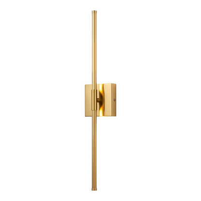 1-flammige, moderne, lange, lineare Wandleuchte in Schwarz/Gold/Nickel, dimmbare LED-Badezimmer-Waschtischleuchte