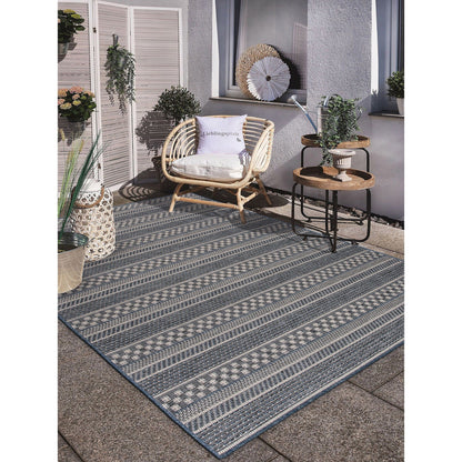 World Rug Gallery Bohemian Geometric Stripe Indoor/Outdoor-Teppich