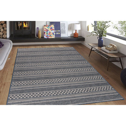 World Rug Gallery Bohemian Geometric Stripe Indoor/Outdoor-Teppich
