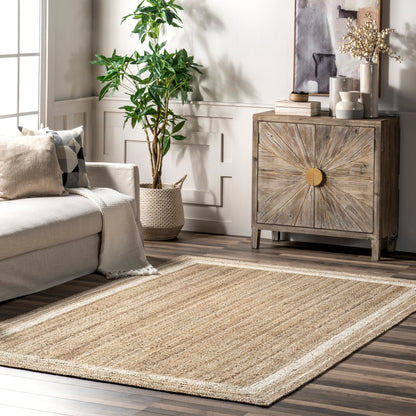 Nuloom Rikki Coastal Geflochtener Jute-Teppich