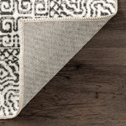 Nuloom Hart SpinClean Abstrakter Tribal-Teppich, maschinenwaschbar