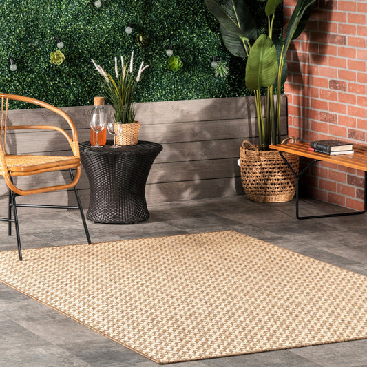 Nuloom Camryn Fischgräten-Teppich für drinnen und draußen