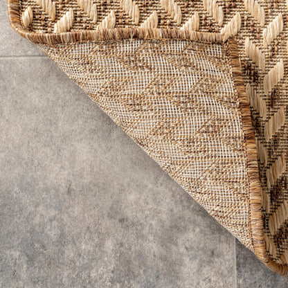 Nuloom Camryn Fischgräten-Teppich für drinnen und draußen
