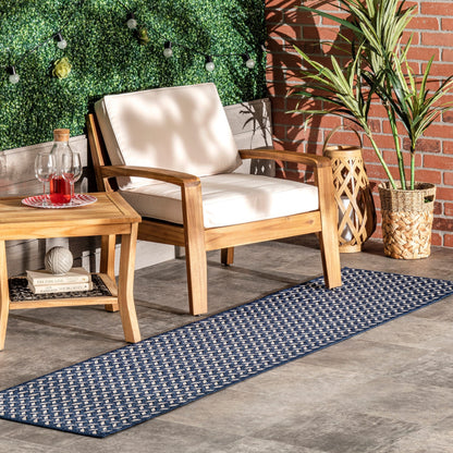 Nuloom Camryn Fischgräten-Teppich für drinnen und draußen