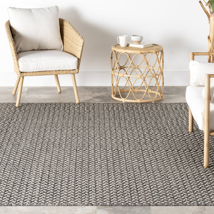 Nuloom Camryn Fischgräten-Teppich für drinnen und draußen