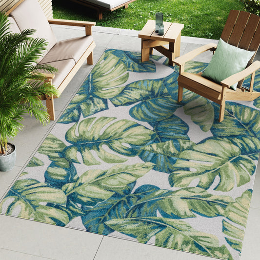 Nuloom Heidi Tropical Teppich für drinnen und draußen