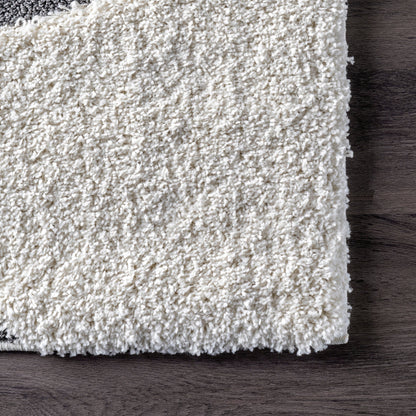 Nuloom Krista Moderner Zottelteppich mit Wirbelmuster