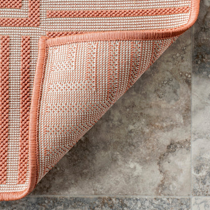 Nuloom Leah Classic Bordered Indoor/Outdoor-Teppich