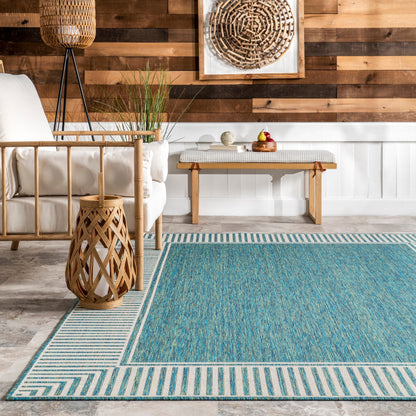 Nuloom Leah Classic Bordered Indoor/Outdoor-Teppich