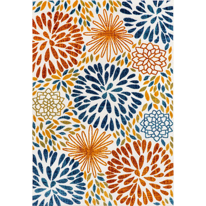 Nuloom Ronda Teppich für drinnen und draußen mit kräftigem Blumenmuster