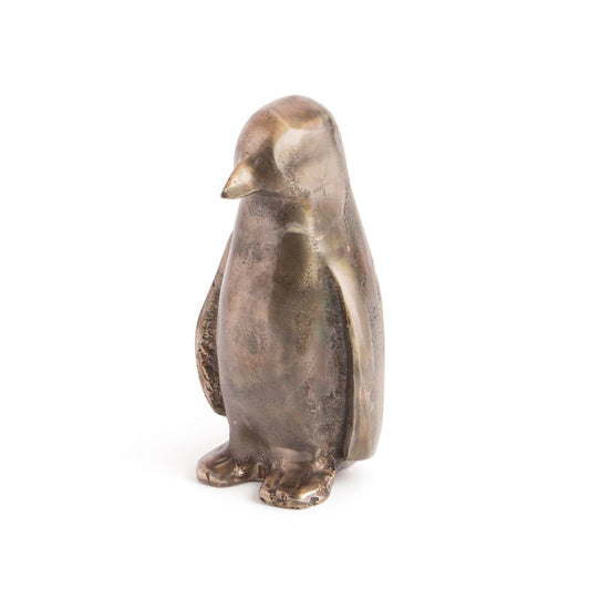 Mr. Popper Pinguinfigur aus gebürstetem Zinn