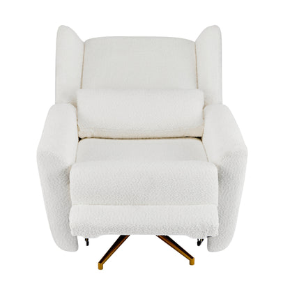 Christopher Knight Home - Starling Power Swivel Recliner With Gold Metal Base