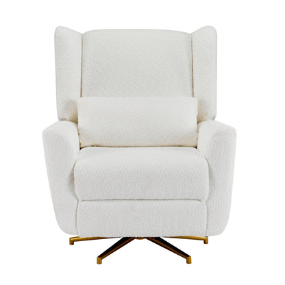 Christopher Knight Home - Starling Power Swivel Recliner With Gold Metal Base