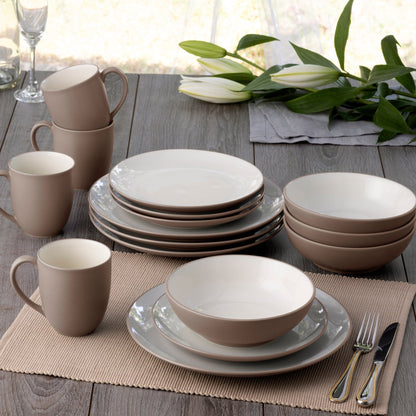Noritake Colorwave 16-teiliges Coupe-Geschirrset, Service für 4