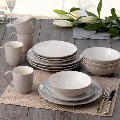 Noritake Colorwave 16-teiliges Coupe-Geschirrset, Service für 4