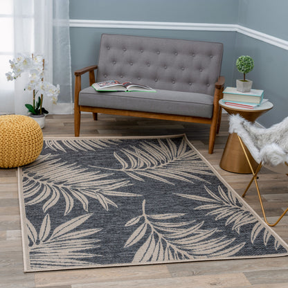 World Rug Gallery – Moderner Teppich für drinnen und draußen mit Blumenmuster