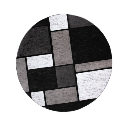 World Rug Gallery Contemporary Modern Boxed Color Block Area Rug