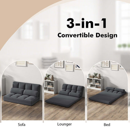 Costway Floor Sofa Bed with 2 Pillows 6 Positions Adjustable Backrest - See Details