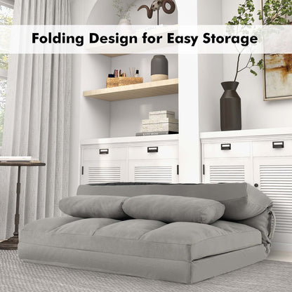 Costway Floor Sofa Bed with 2 Pillows 6 Positions Adjustable Backrest - See Details