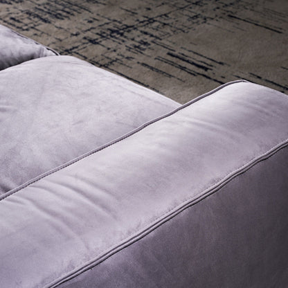 110'' Square Sofa Masha Velvet with Four-seater for Living Room Sofa-bed