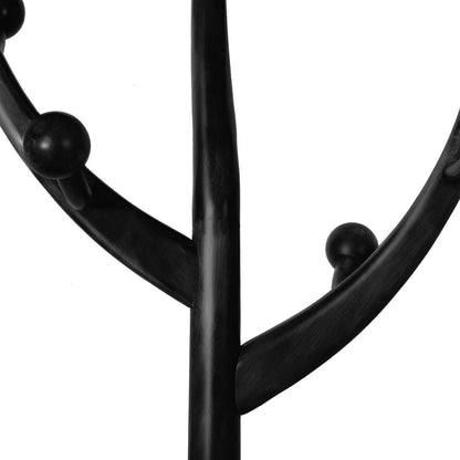 Freistehende Garderobe aus Gummibaumholz in Baumzweigform mit 8 Haken – 24,5 B x 70,87 H