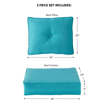 Sunbrella 2-teiliges Premium Deep Seat Outdoor-Kissenset